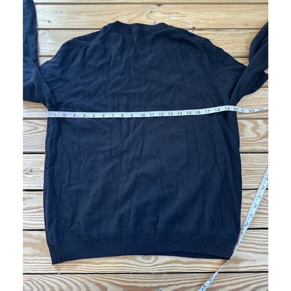 John W Nordstrom Cashmere V Neck Sweater Size Large Men’s Black - Picture 6 of 7